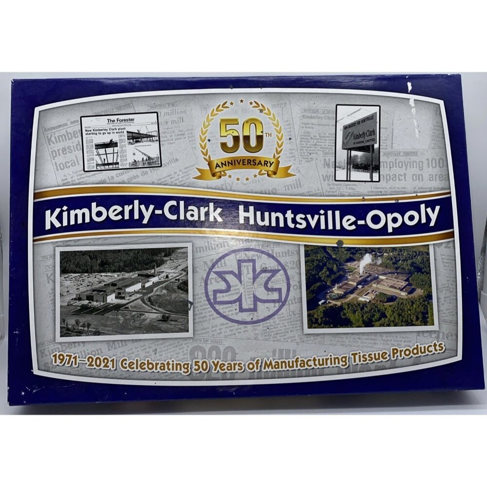 Kimberly-Clark Huntsville-Opoly 50th Anniversary Board Game Manufacturing 2021